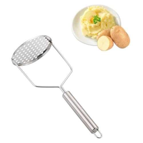Lonimia Potato mashing: Stainless Steel, Heavy-Duty Metal,Potato Cutter；Kitchen Tools Rshaped, Manual Food Mashing Tool for Potatoes in a Creative Manual Manner Sweet Potato Beans with Avocado