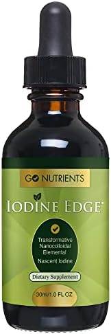 Go Nutrients Nascent Iodine Supplement - High Potency Liquid Drops - Non-GMO, Gluten-Free Iodine Edge Supplement - 30 ml (1.0 fl oz)