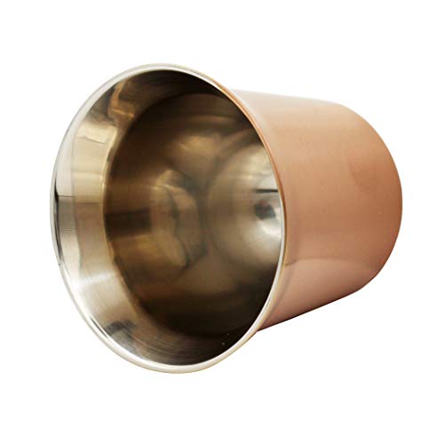 Abcsea 1 Pieza Tazas de Espresso, Taza de Café de Acero Inoxidable, Taza de Café Doble Pared, Oro Rosa 80ml - Imagen 4