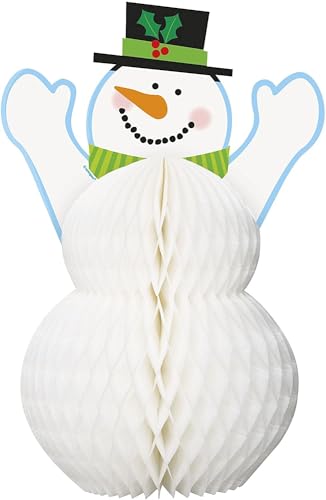 Happy Holidays Snowman Honeycomb Centerpiece (12