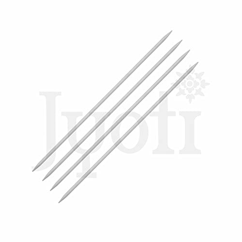 Image of Jyoti Knitting Pin - Aluminium (2 Pairs of Double Point Pins of 9 Inches / 23cm of Size 11), Crafting Weaving Pins, Round Blunt Yarn Needles, Used for Sweaters, Scarves, and Woolen Fabrics - Pack of 2