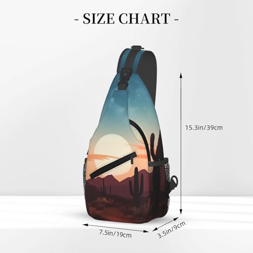Sling Bag para Hombre y Mujer Bolsa de Pecho Negra miniatura 2