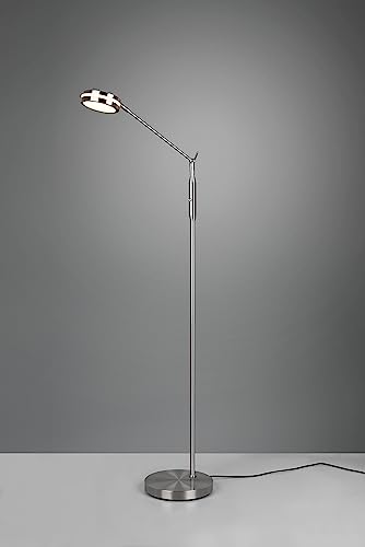 Lámpara de pie Franklin de metal negro y níquel con LED regulable 4