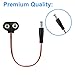 2 Pack 9V Battery Clip 9 V Battery Connector with 2.1mm X 5.5mm Male DC Plug for Arduino Electronics, Student Experiment, STEM Project, and Research