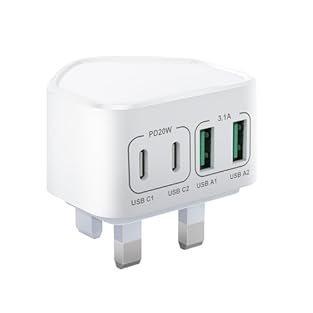40W USB Plug Fast Charger- Upgraded C-type plug charger with a Power Delivery and a Quick Charge 3.0 port to Charge iPhone Series models up to 3 times faster than original 5W Charger with full 20W power. Multiport Charger Plug: Saqykan usb plug with ...