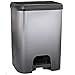 Great Plastic Cubo de basura con pedal Class 26 litros en color negro metalizado, Plastico, 26 L