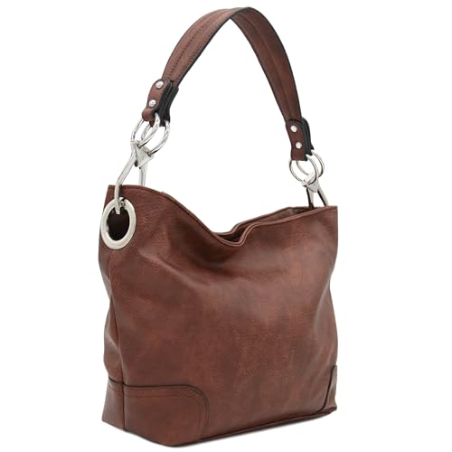 Image of Hobo Shoulder Bag with Big Snap Hook Hardware