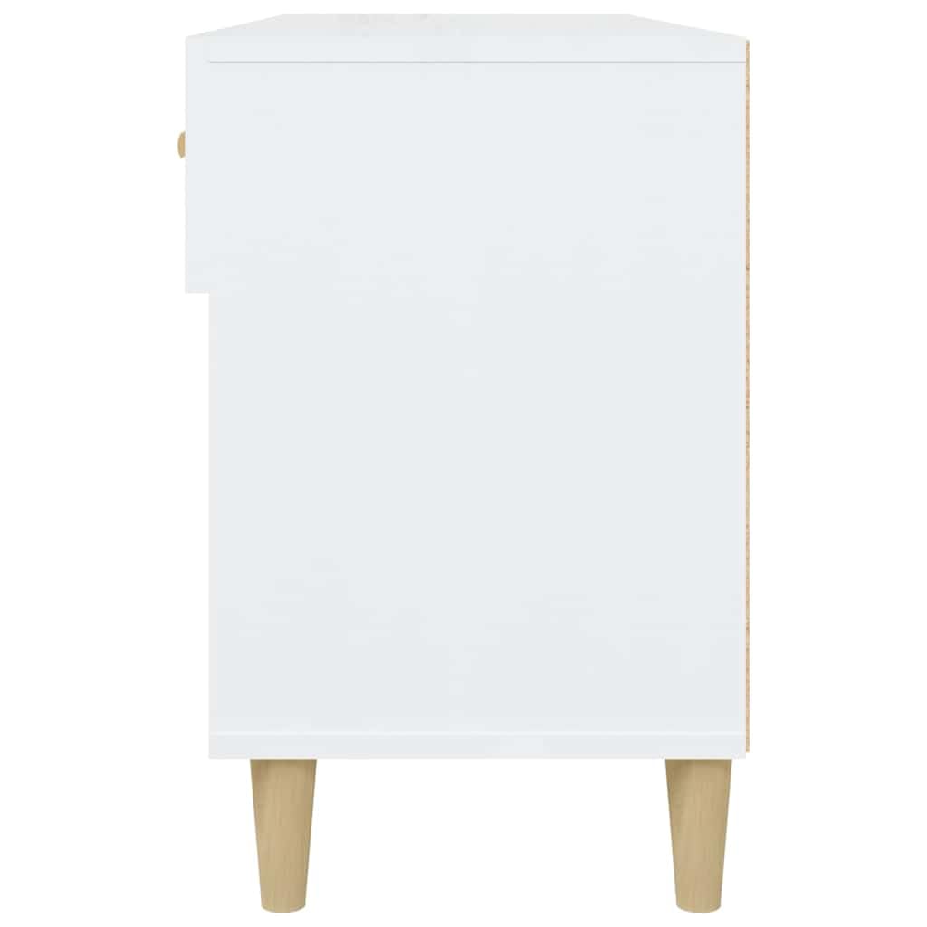 Scarpiera bianca lucida 102x35x55 cm