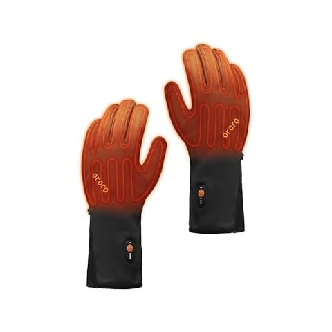 ORORO Heated Gloves Liner for Men and Women, Lightweight Heated Liner Gloves for Skiing (Charger Not Included) (Black, M) Cover