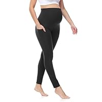HOFISH Women's Maternity Leggings Pregnancy Yoga Pants Active Wear Workout Leggings with Pockets