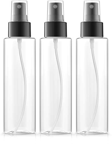 BAR5F Fine Mist Spray Bottles 4 oz, BPA-FREE, PETE1 Plastic, Pack of 3