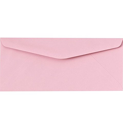 LUXPaper #9 Business Envelopes | Commercial Flap | 3 7/8" x 8 7/8" | Pastel Pink | 60lb. Text | 250 Qty