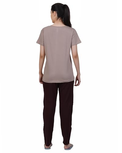 Image of Women's Premium Cotton Print Night Suits - Comfortable & Stylish Pajama Set with Pockets