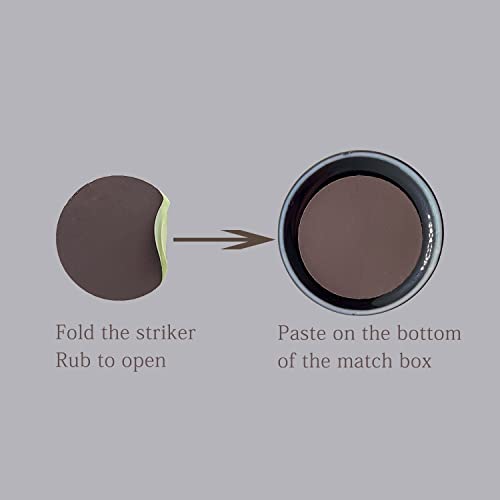 Haillai 2 Pack Match Holder With 6 Pcs Strikers, Handmade Ceramic Match Box For All Matches, Cute Home Decor Match Jar With Striker For Candle, Fireplace, Parlor. Black - (Sold Without Matches) #TOP6