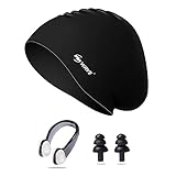 schwimmhauben für kinder Wasserdicht und rutschfest：Silikon-Schwimmkappen sehr gut, um das Eindringen von Wasser zu reduzieren und das Haar trocken zu halten. der rutschfesten Innenseite wird sie beim Schwimmen an ihrem Platz bleiben.