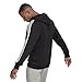 adidas Men's Essentials 3-Stripes French Terry Hoodie, Black/White, Large