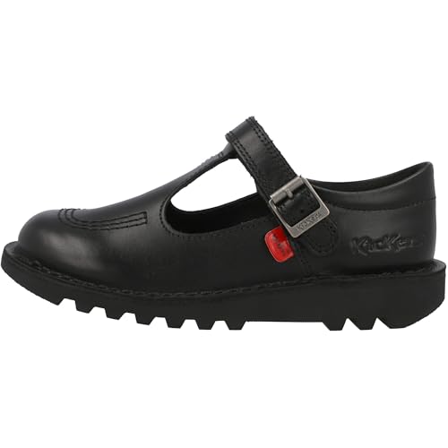 Kickers Kick T Vel J Black Leather 1 US Little Kid4