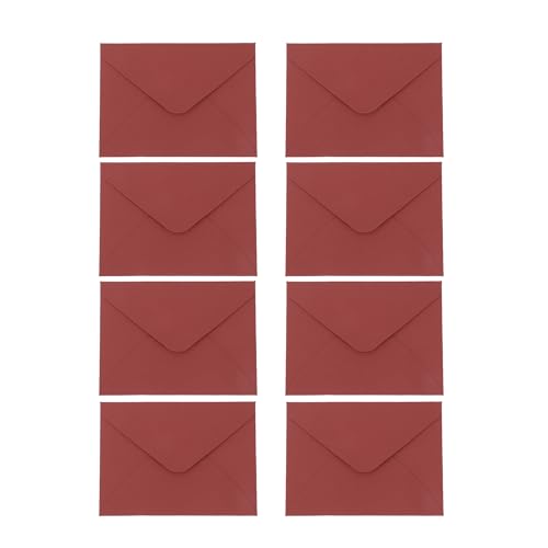 CAPASTEC 封筒 ビンテージ調 無地 メッセージカード 案内状 挨拶状 ポストカード 招待状 ビジネス用 結婚式 パーティー用封筒 10枚 ワインレッド
