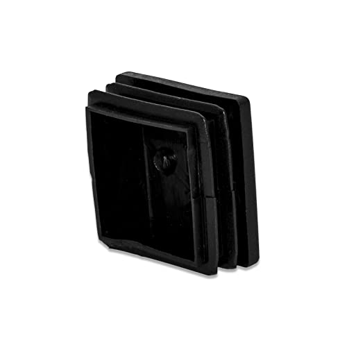 Image of Flyshop 38 x 38 mm, 1.5 inch x 1.5 inch Black Plastic Hole Plugs Square Tubing End Caps Tube Inserts Durable Furniture Glide for Chair Table Stool Leg 8 Pack