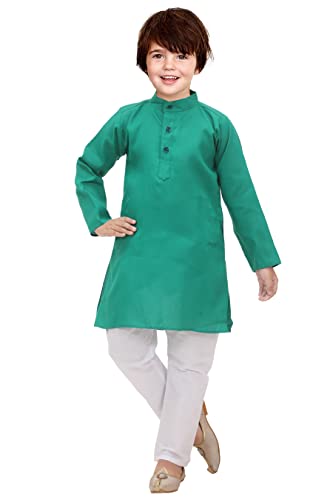 Image of KGN Boys Cotton Blend Regular Solid-Punjabi /Kurta Pajama Set | KGN07 |