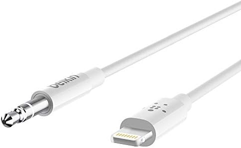 Belkin AV10172bt03-WHT 3.5mm Audio Cable With Lightning Connector, White