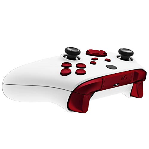 Image of eXtremeRate Replacement Buttons for Xbox Core Wireless Controller, Scarlet Red DIY Accessories LB RB LT RT Bumpers Trigers Dpad ABXY Start Back Sync Share Keys Parts for Xbox Series X & S Controller
