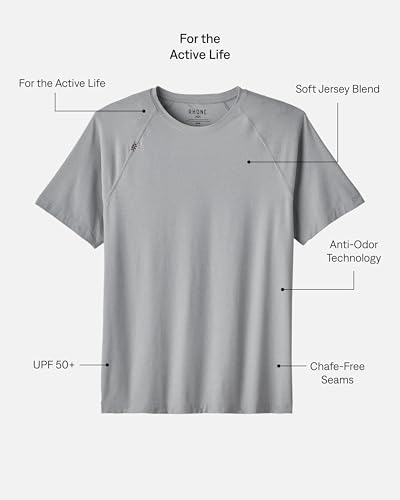 Rhone Reign Mens Workout Shirts, Anti-Odor, Quick Dry Mens Gym Shirts, Workout Shirts for Men2