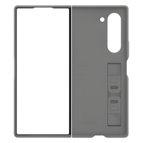 Image of Polycarbonate & Tempered Glass Compatible with Samsung Galaxy Z Fold 7 Case with Wristband Stand, Built-in Screen & Lens Protection, Shockproof Full Body Protection (Grey)