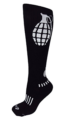 Black and White The Ultimate Grenade Fitness Knee-High Socks2