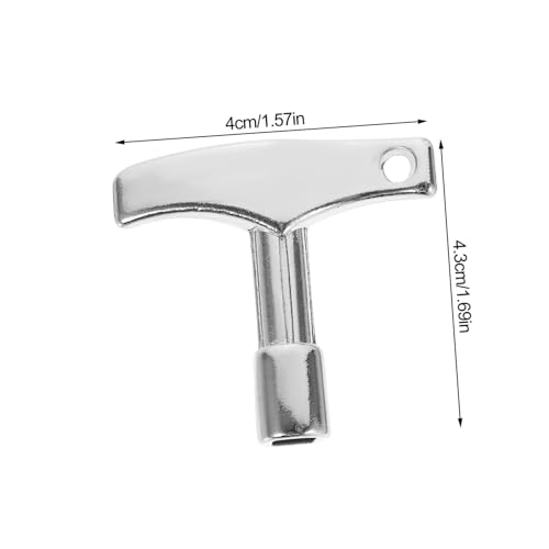 Toyvian 2pcs Professional Drum Tuning Keys Hexagon Square Head Zinc Alloy Drum Tuner for Snare Drums