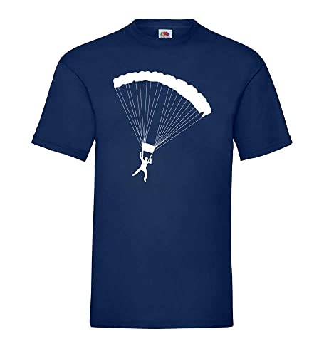 T-Shirt Parachute Homme 84.de Bleu XXXL : Maillot Ample Col Rond