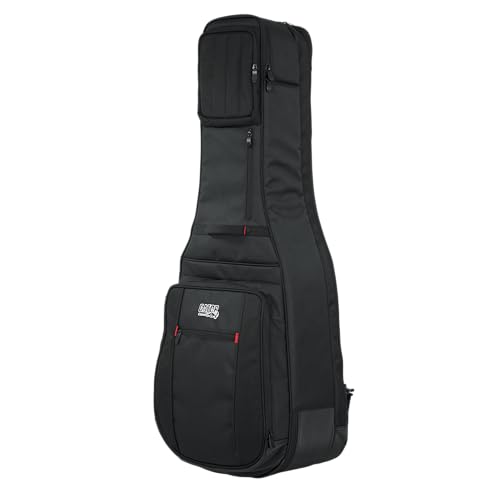 Gator Cases Pro-Go Ultimate Guitar Gig Bag, Dual Compartment Fits Acoustic and Electric Guitars (G-PG ACOUELECT)