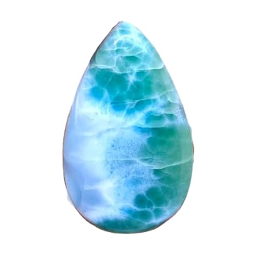 Larimar cabochon en vrac 42x25mm pour fabrication de bijoux et bague DIY