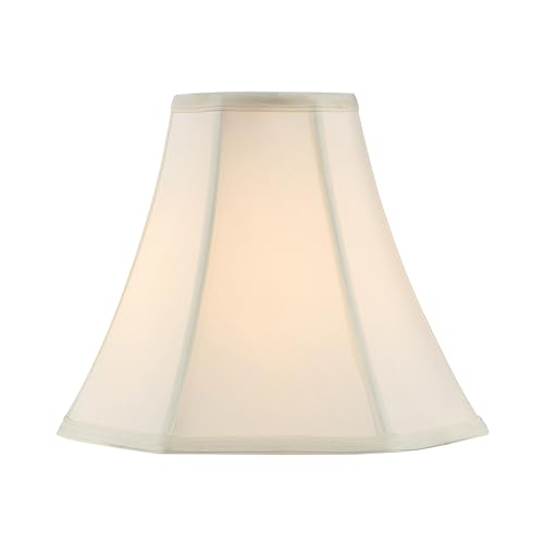 Image of Aspen Creative 34011 Handsewn Pagoda Spider Lamp Shade in Pale Yellow Faux Silk Fabric (5 inch x 12 inch x 9-3 /4 inch)