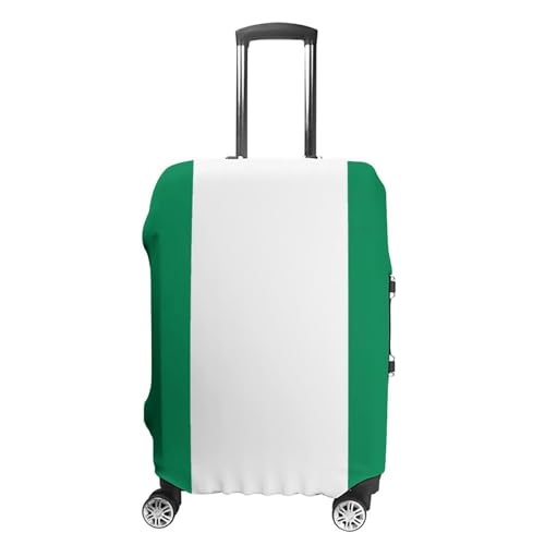 Nigeria Flag Travel Suitcase Cover Protective Luggage Case Washable Baggage Protector Fits 19-32 Inch M