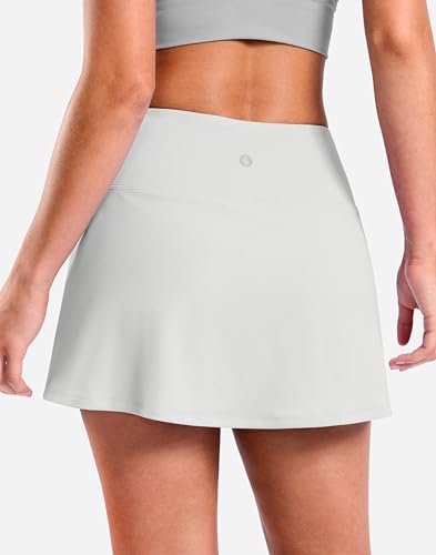 Image of SANTINY 13.5 inch /15 inch Skorts for Women with 2 Pockets High Waisted A Line Casual Pickleball Golf Skort Athletic Tennis Skirt