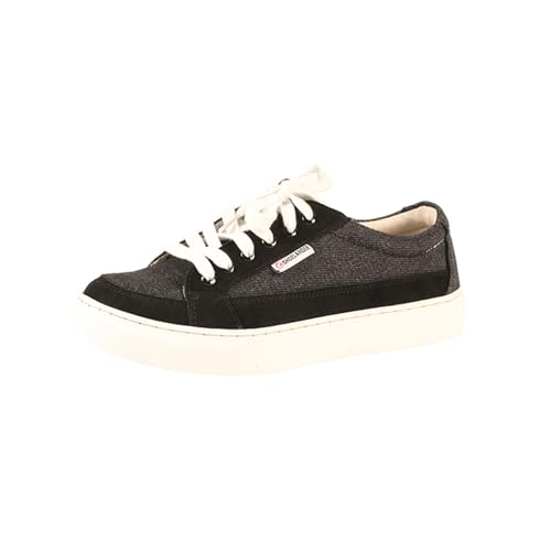 SHOELANDER Stylish Canvas Fashion Sneakers with Lace-up Design for Wide Feet