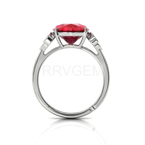 Bague rubis naturel cadeau idéal bague argent faite à la main