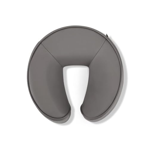 DR.LOMILOMI Universal-Size Ergonomic Crescent Memory Foam Face Cushion 632 for Massage Table Chair Headrest (Face Cushion Only) (Memory Foam, Gray)