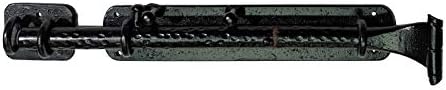 Adonai Hardware "Chiliab" Black Antique Iron Door Bolt- Black Powder Coated
