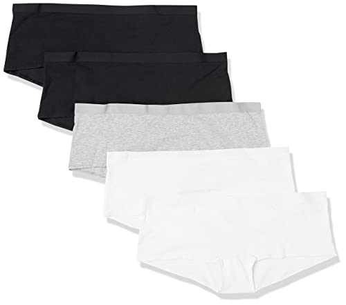 Image of Amazon Essentials Women's Breathable Cotton Boyshort Underwear (Available in Plus Size), Pack of 5