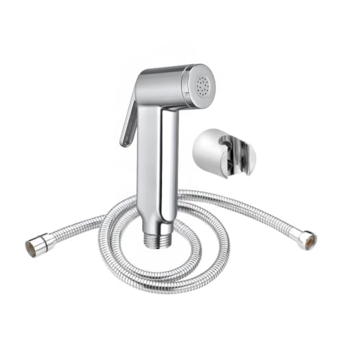 Image of ENICET ABS Health Faucet Gun for Toilet, Chrome Finish, HELFO Set Gun | Without Hose, Splash Free Design, Smooth Lever, Jet Spray