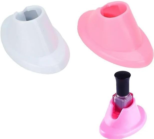 Soporte para esmalte de uñas de goma suave, 2 piezas miniatura 3