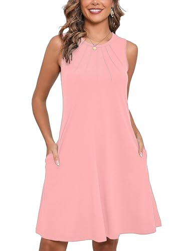 Image of Heymoments Women Sleeveless Summer Beach Dresses with Pockets