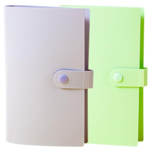 Healifty Álbum de Colección de Billetes 200 Unidades, 2 Piezas (verde y Morado), Funda Protectora para Papel Moneda y Billetes Conmemorativos, Portátil para Coleccionistas y Almacenamiento