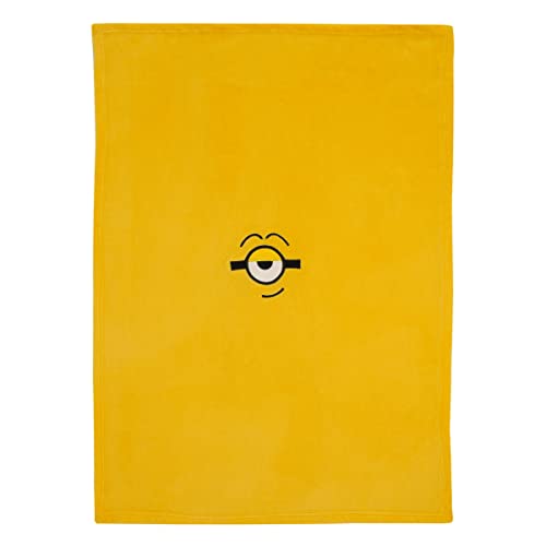 Image of Illimuniation Lazy Minions Club Yellow, Blue and White, Minion Character Shaped Toddler Blanket