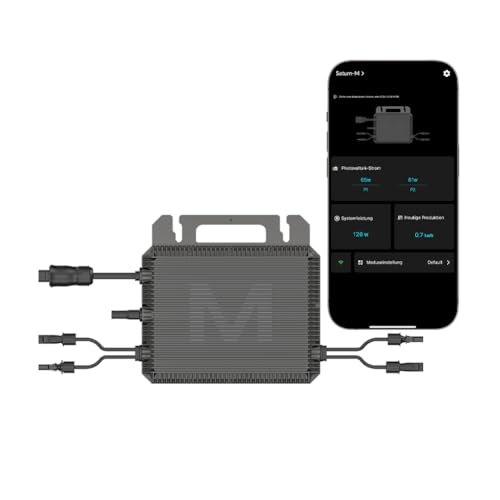 Marstek Saturn Microinverter 800 W – 230 V CA, 2 MPPT, Ingresso CC 16–60 V, Inverter solare per impianto fotovoltaico da balcone, IP67, Controllo tramite app, Plug & Play, per moduli fotovoltaici