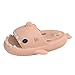 Cloud Shark Slides - Chanclas de baño para hombre y mujer, antideslizantes, con diseño de tiburón, con nube de cojín, para la playa, para adolescentes, para la ducha, un par de zapatos, Rosa., 38-39