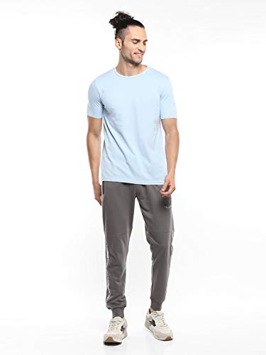 Image of Alan Jones Clothing Men's 100% Cotton Regular Fit Double Collar Round Neck T-Shirt