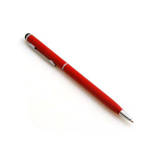 System-S 2 en 1 Stylet écran Tactile capacitif Stylet Tactile et Stylo Bille Rouge pour Smartphone, Téléphone Portable, Tablette PC, PDA